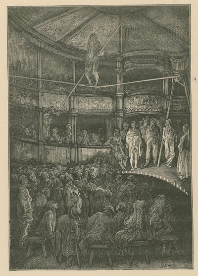 Blondin a Shoreditchben, London (metszet) alkotó: Gustave Dore