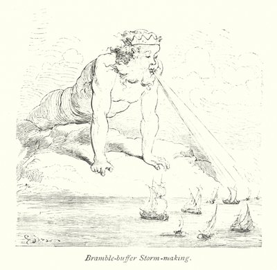 Bramble Buffer Storm Making (gravírozás) alkotó: Gustave Dore