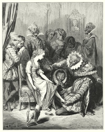 Cendrillon; Hamupipőke (metszet) alkotó: Gustave Dore