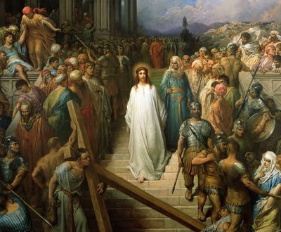 Krisztus elhagyja a Praetoriumot Christ quittant le prétoire, 1874 és 1880 között. alkotó: Gustave Dore