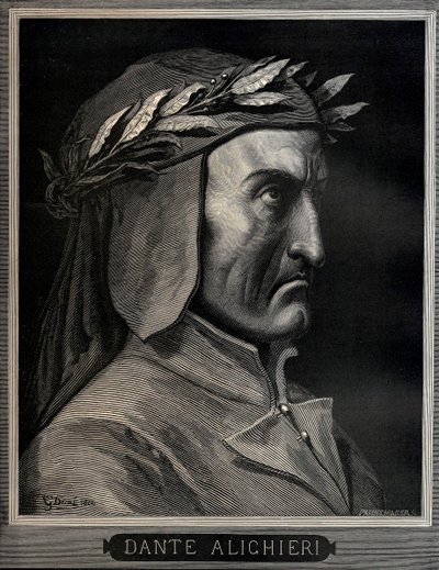 Dante Alighieri 1265-1321, 1860. alkotó: Gustave Dore