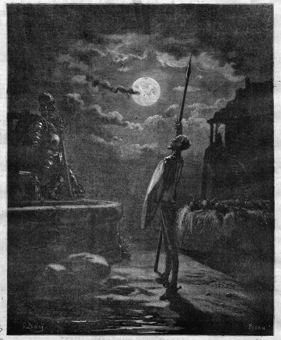 Don Quijote, Miguel de Cervantes (1547-1616), illusztrálta Gustave Dore (1832-1883) – Metszet a „” The Illustrous Journal”-ban” alkotó: Gustave Dore