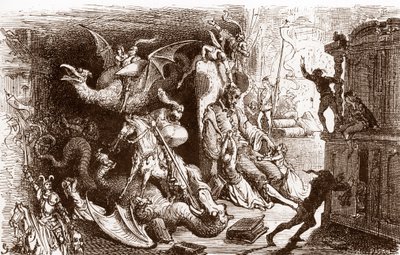 Don Quijote nem gondol másra, mint lovagi tettekre Gustave Dore (1832-1883) metszete Miguel de Cervantes (1547-1616) „L