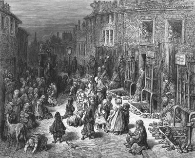 „Dudley Street, Seven Dials”, 1872. alkotó: Gustave Dore