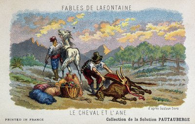 Fable de Lafontaine: a ló és a szamár Gustave Doré szerint alkotó: Gustave Dore