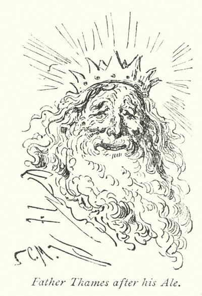 Thames atya a sör után (metszet) alkotó: Gustave Dore