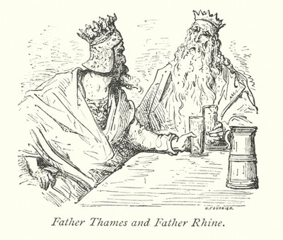 Temze atya és Rajna atya (metszet) alkotó: Gustave Dore