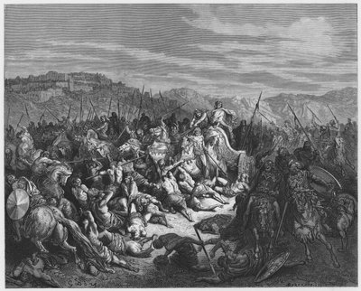 Gustave Dore Biblia: A szíriaiak lemészárlása Izrael fiai által alkotó: Gustave Dore