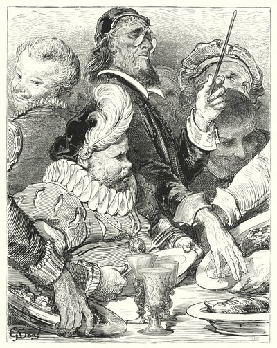 Gustave Dore Don Quijote: "Absit!" kiáltott az orvos" (metszet) alkotó: Gustave Dore
