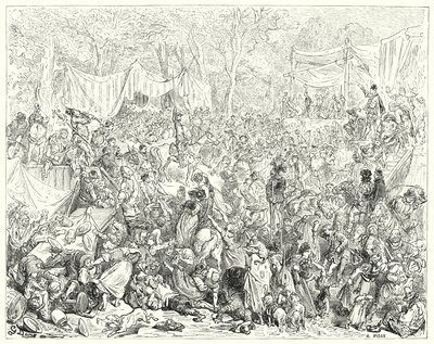 Gustave Dore Don Quijote: "Don Quijote érkezése Camacho és Quiteria esküvőjére" (metszet) alkotó: Gustave Dore