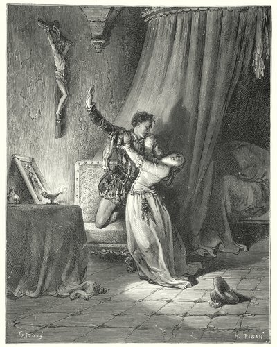 Gustave Dore Don Quijote: "E pillanatban a tiéd vagyok, gyönyörű Dorothea: lásd, odaadom a kezem, hogy a tiéd legyen" (metszet) alkotó: Gustave Dore