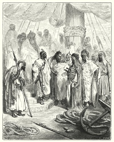 Gustave Dore Don Quijote: "Levágták a fejét, és elvitték a török tábornoknak" (metszet) alkotó: Gustave Dore