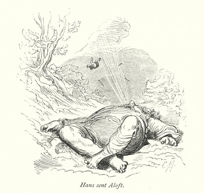 Hans Sent Aloft (metszet) alkotó: Gustave Dore