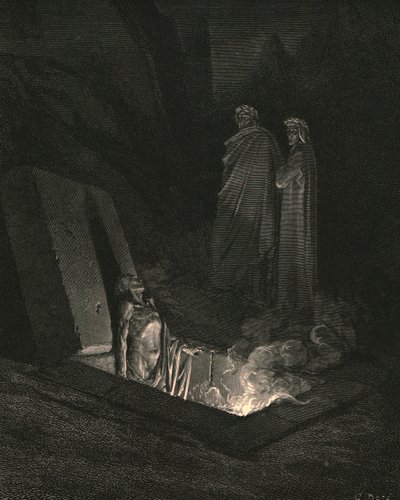 Ő, amint ott álltam a sírok lábánál, eyd nekem egy helyet, c1890. alkotó: Gustave Dore