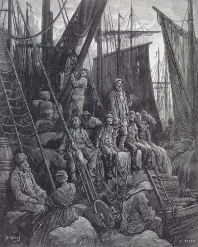 Houndsditch, a „London, egy zarándoklat”-ból, írta William Blanchard Jerrold (1826-94), metszette: Heliodore Joseph Pisan (1822-90), pub. 1872 alkotó: Gustave Dore