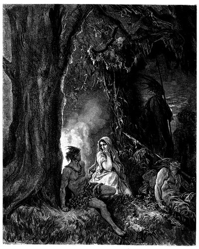Gustave Dore (1832-1883) illusztrációja Francois Rene de Chateaubriand (1768-1848) regényéhez, Atala, Hachette kiadás 1863 - alkotó: Gustave Dore