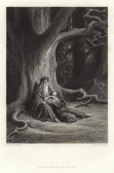 Alfred Tennyson illusztrációja Vivien számára alkotó: Gustave Dore