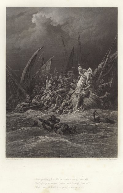 Alfred Tennyson illusztrációja Vivien számára alkotó: Gustave Dore