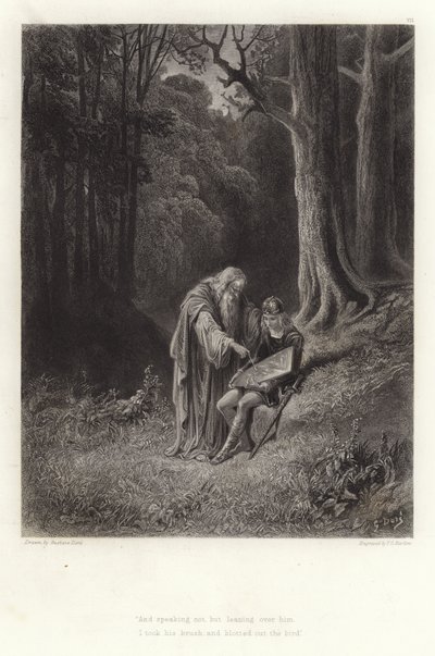 Alfred Tennyson illusztrációja Vivien számára alkotó: Gustave Dore