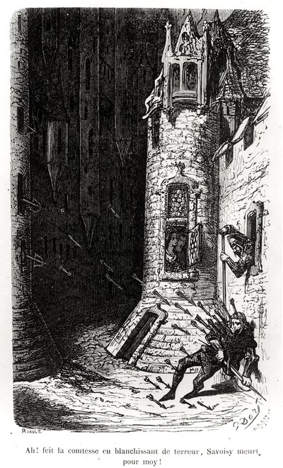 Illusztráció a „Les Contes Drolatiques”-ból, Honore de Balzac (1799-1850) vésette Riault, 1855 alkotó: Gustave Dore