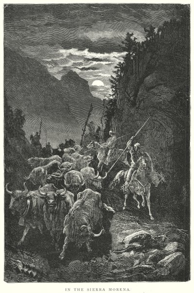 A Sierra Morénában (metszet) alkotó: Gustave Dore