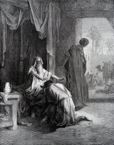 Izsák megáldja Jákóbot alkotó: Gustave Dore