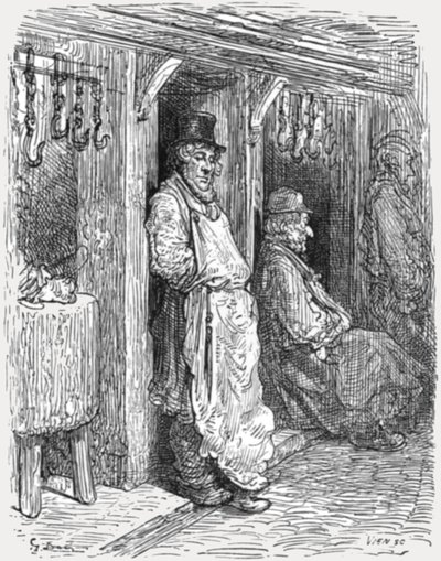 „Zsidó hentesek – Aldgate”, 1872. alkotó: Gustave Dore