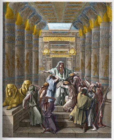 József izraeli pátriárka - Józsefet testvérei felismerték - Józsefet testvérei felismerték - Gustave Dore (1832-1883) „The Bible illustree”-be vésve - Metszet „A Dore Bibliából” alkotó: Gustave Dore