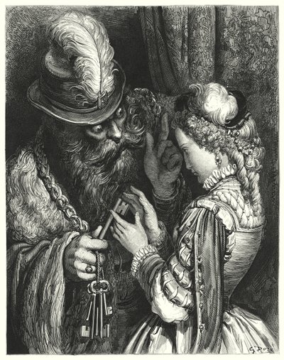A kékszakáll; Kékszakáll (metszet) alkotó: Gustave Dore