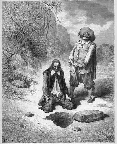 A fösvény, aki elvesztette kincsét - A fösvény, aki elvesztette kincsét - Jean de La Fontaine meséiből alkotó: Gustave Dore