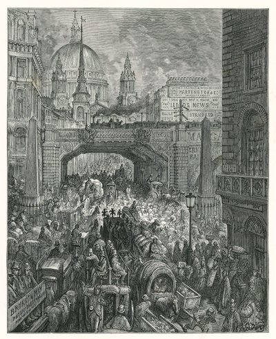 Ludgate Hill (metszet) alkotó: Gustave Dore