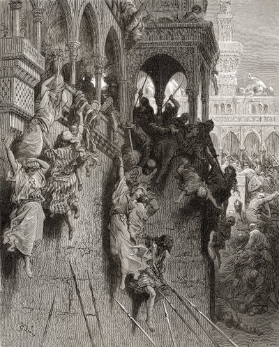 Antiochiai mészárlás, illusztráció a "Bibliotheque des Croisades" című kötetből, J-F. Michaud, 1877 alkotó: Gustave Dore