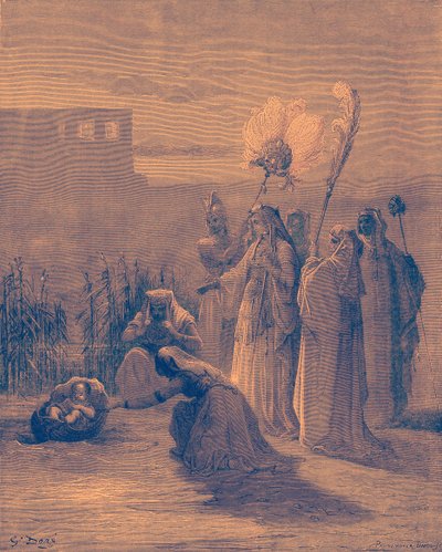 Mózes a gyékényben alkotó: Gustave Dore