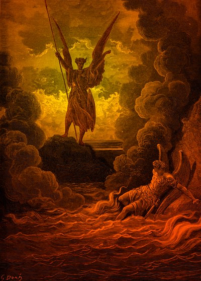 Elveszett paradicsom: Sátán és Belzebub.by Doré alkotó: Gustave Dore