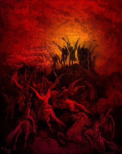 Elveszett paradicsom: A lázadó angyalok. Doré által alkotó: Gustave Dore