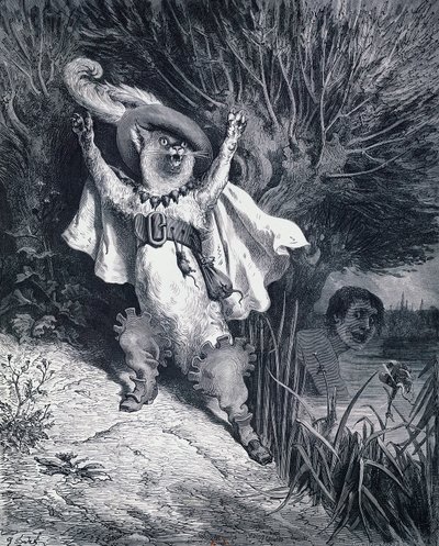 Csizmás cica, Gustave Dore (1832-1883) illusztrációja Charles Perrault (1628-1703) meséjéhez alkotó: Gustave Dore