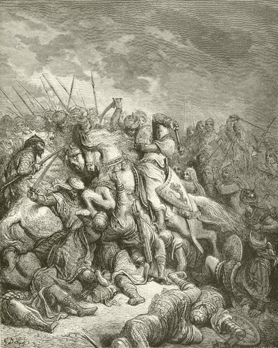 Richárd az arsuri csatában alkotó: Gustave Dore