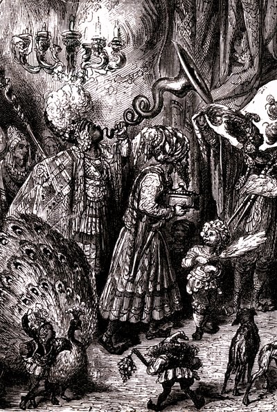Szindbád a tengerész (Szindbád) - Az ezeregy (1001) éjszaka története - Gustave Dore illusztrációja (részlet) - Maxwell kiadás 1865 - Hatodik utazás: Serendib királyának udvarába. alkotó: Gustave Dore