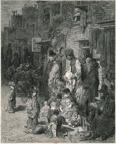 London nyomornegyedei, szerző: Gustav Dore, Metszet alkotó: Gustave Dore