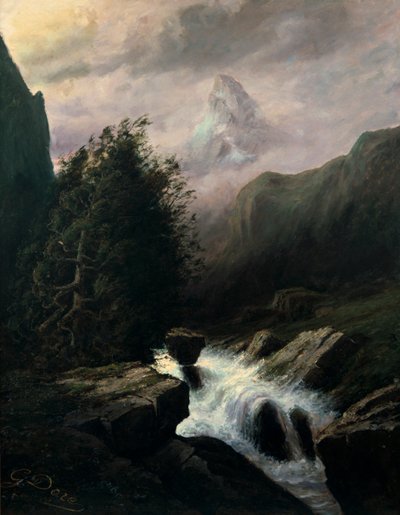 Vihar a Cervin-hegyen, 19. század. alkotó: Gustave Dore