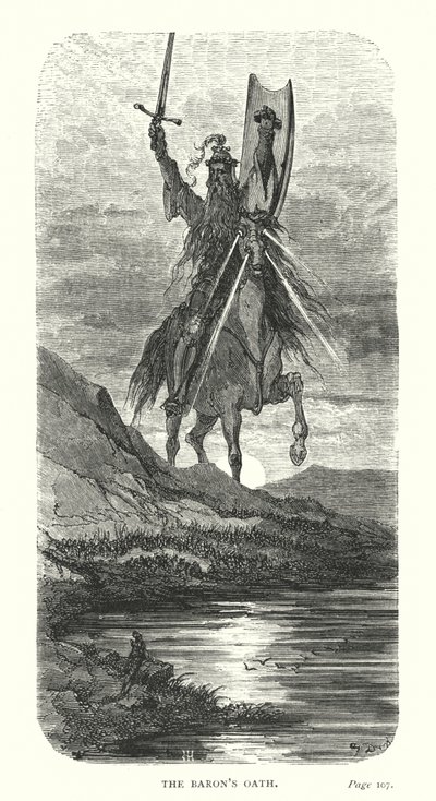 A báró esküje (metszet) alkotó: Gustave Dore