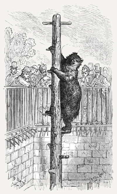 „A Medvegödör – Állatkert”, 1872. alkotó: Gustave Dore