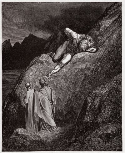 Az isteni színjáték (La Divina Commedia, La Divine Comedie), Pokol, 12. ének: A Minotaurusz az összetört sziklán - Dante Alighieri (1265-1321) - Illusztráció: Gustave Dore (1832-1883) alkotó: Gustave Dore