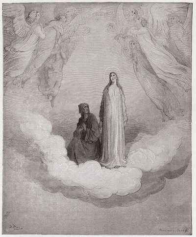 Az isteni színjáték (La Divina Commedia, La Divine Comedie), Paradiso, 21. ének: Boldog Beatrice a hetedik körben - Dante Alighieri (1265-1321) - Illusztráció: Gustave Dore (1832-1883) alkotó: Gustave Dore