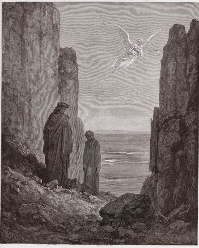 Az isteni színjáték (La Divina Commedia, La Divine Comedie), Purgatorio, 19. ének: A költők feljutnak az ötödik körbe - Dante Alighieri (1265-1321) - Illusztráció: Gustave Dore (1832-1883) alkotó: Gustave Dore