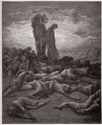 Az isteni színjáték (La Divina Commedia, La Divine Comedie), Purgatorio, 20. ének: A kapzsiak lelkei - Dante Alighieri (1265-1321) - Illusztráció: Gustave Dore (1832-1883) alkotó: Gustave Dore