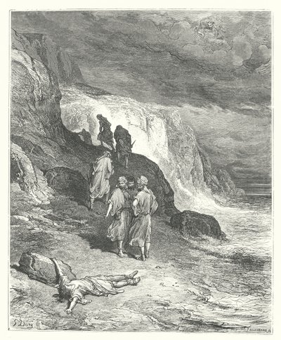 La Fontaine meséi: Fontaine: Jupiter és az utazó (metszet) alkotó: Gustave Dore