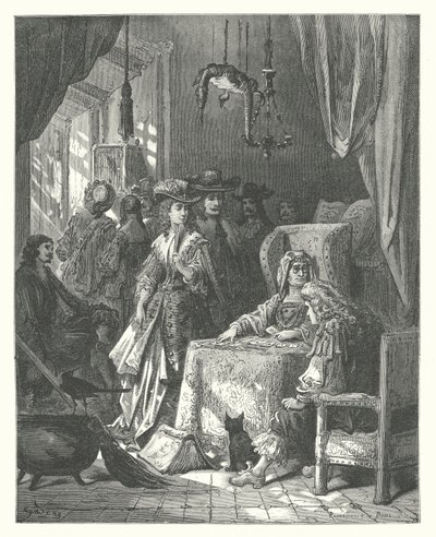 La Fontaine meséi: Fontaine: A jövendőmondó (metszet). alkotó: Gustave Dore