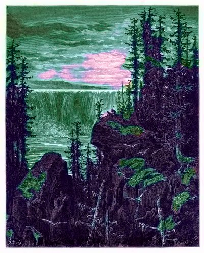 The Falls of Niagara, illusztráció a „The Dore Gallery”-ből, A. Sargent metszete, megjelent 1890 körül (digitálisan javított kép) alkotó: Gustave Dore