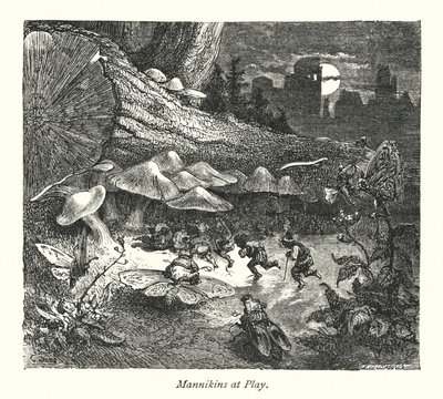 A Mannikinok kastélya (metszet) alkotó: Gustave Dore